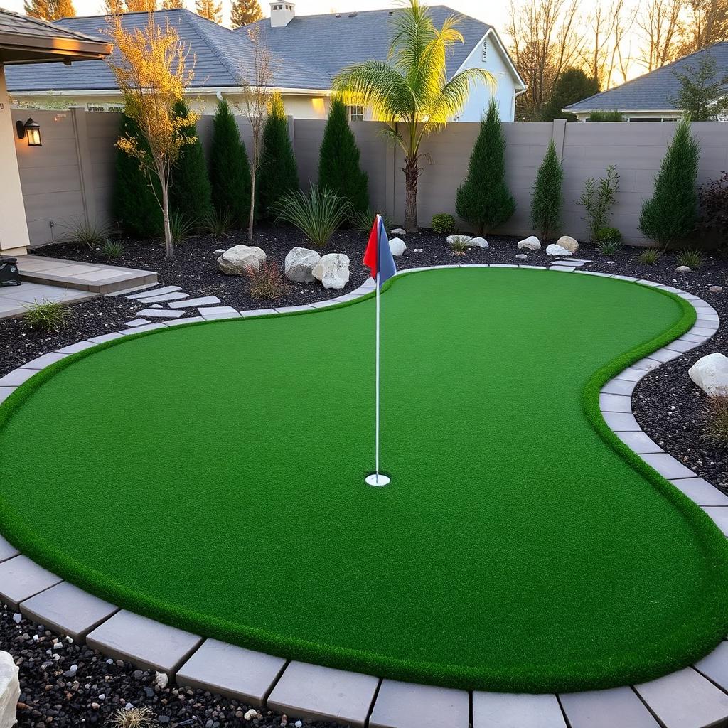 Artificial Turf Backyard Putting Green Ideas